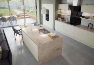 Arena Contemporary Kitchen Ivory